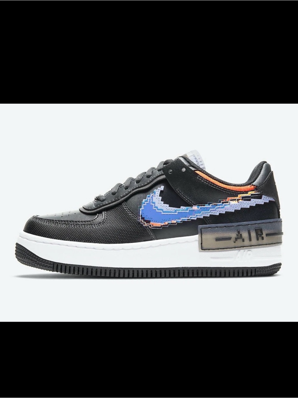 Women's Nike Air Force 1 Shadow Pixel Black Pink Purple White CV8480-001 sz 6